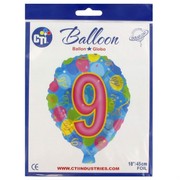Balloon Foil 18in Balloon Shape 9 Pk1 