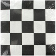 Black Check Party Napkins - Lunch 2Ply Pk50 