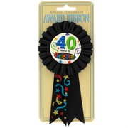 Award Ribbon - 40 Aged to Perfection Pk1 