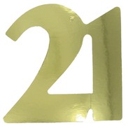 Cutout Large Foil 21 Gold Pk1 