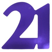 Cutout Large Foil 21 Purple Pk1 