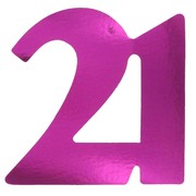 Cutout Small Foil 21 Pink Pk1 