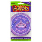 Princess Party Balloon - Foil 45cm Birthday Princess Pk1 