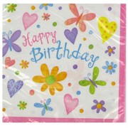 Butterfly Party Napkins - Lunch  Pk 16 