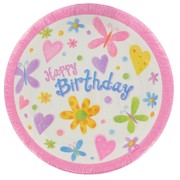 Butterfly Party Plates - Small 17cm Pk 8 