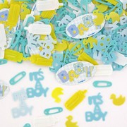 Baby Shower Confetti - Blue Stitching Pk 1 