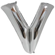 Balloon Supershape V Silver Pk1 