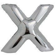 Balloon Supershape X Silver Pk1 
