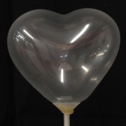 Balloons Latex Premier Heart Shape 12cm Crystal Clear Pk10 