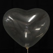 Balloons Latex Premier Heart Shape 36cm Crystal Clear Pk10 