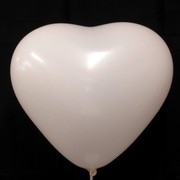 Balloons Latex Premier Heart Shape 36cm White Pk10 