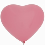 Balloons Latex Premier Heart Shape Pink 36cm Pk10 