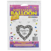 Balloon Foil Supershape 34inch Wedding Love Birds Pk1 