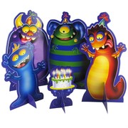 Monster Party Decoration - Centrepiece Cutouts Monster Mania Pk5 