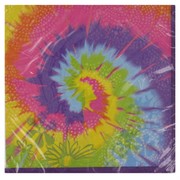 Tye Dye Swirl Party Napkins - Lunch Pk16 