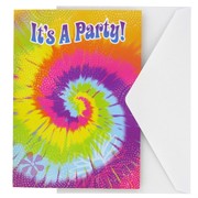 Tye Dye Swirl Party Invitations Pk8 