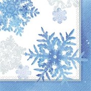 Christmas Snowflakes 2Ply Lunch Napkins Pk16