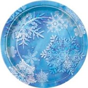 Snowflake Party Plates - Small 17cm Christmas SnowflakesPk8