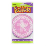 Pink Dove & Cross 18in Foil Balloon Pk 1 