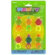 Party Favours - Smile Bubble Rings Pk 6 