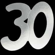 Cutout Large Foil 30 Silver Pk1 