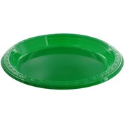 Emerald Green Plastic Plates - Large 25cm Pk6 