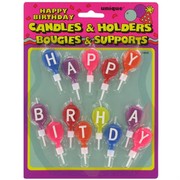 Candles Happy Birthday Letter Set Balloons Pk1 