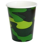 Cups 9oz Army Camo Gear Pk8 