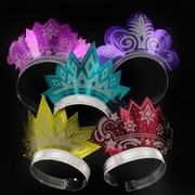 Glitter Tiaras - Assorted Designs Pk12 