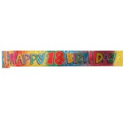 Banner Happy 18 Birthday 365x12cm Pk1 