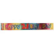 Banner Happy 21 Birthday 365x12cm Pk1 