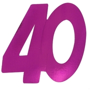 Cutout Large Foil 40 Hot Pink Pk1 
