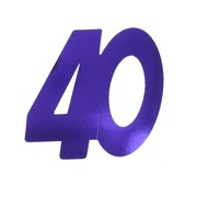 Cutout Large Foil 40 Purple Pk1 