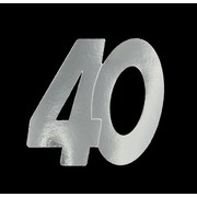 Cutout Large Foil 40 Silver Pk1 