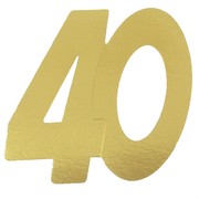 Cutout Small Foil 40 Gold Pk1 