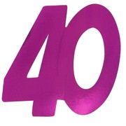 Cutout Small Foil 40 Hot Pink Pk1 