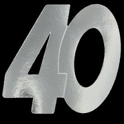 Cutout Small Foil 40 Silver Pk1 