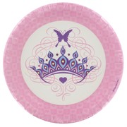 Princess Party Plates - Small 17cm Her Highness Pk8 