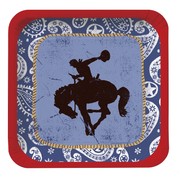 7in-17cm Western Lasso Square Plates Pk8