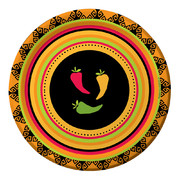 Small Mexican Paper Plates - Fiesta Grande 7in Pk 8