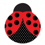 Ladybug Party Plate Shape - Large 22cm Ladybug Fancy Pk 8 