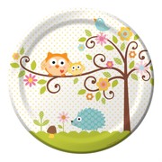 Owl Party Plates - Large 23cm Happi Tree Pk8 