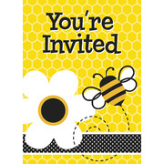 Busy Bees Invitations Pk 8