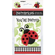 Ladybugs Invitations Pk 8 