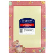 A4 Sheet Pink Baby Border Bear Pk25 