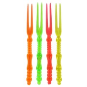 Plastic Neon Cocktail Party Forks Pk50 