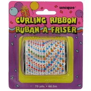 Ribbon Curling 75Yds 5mm Balloons & Stars Pk1 