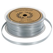 Ribbon Double Satin 6mm x 50m Silver Pk1 