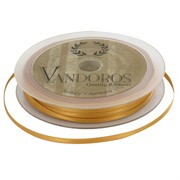Ribbon Double Satin 3mm x 50m Antique Gold Pk1 