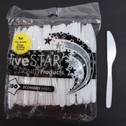 White Plastic Knives - Economy Pk 100 
